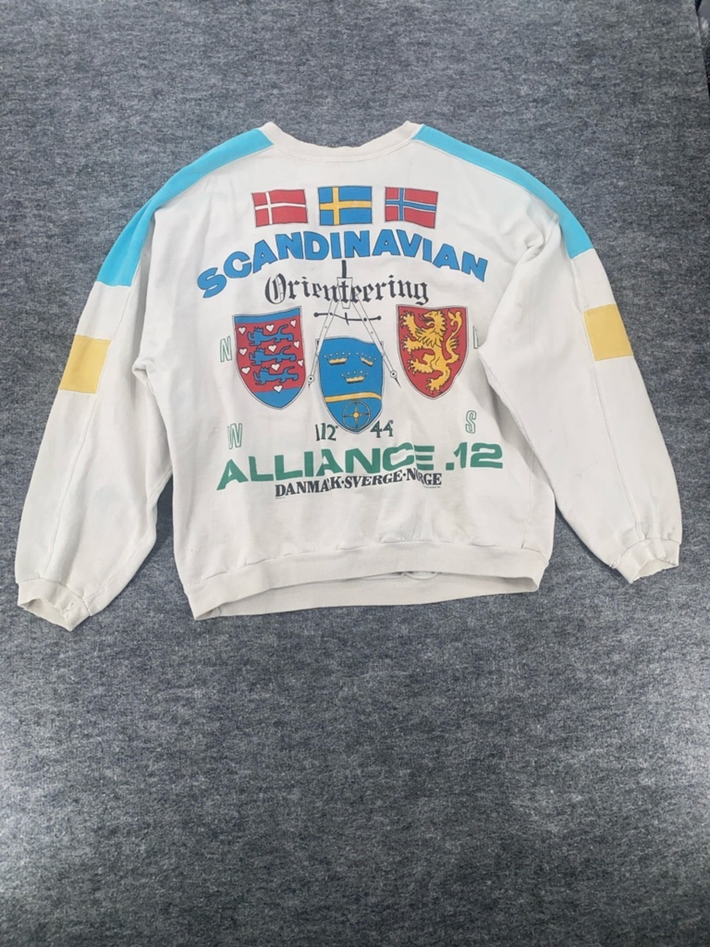 Crewneck Sweatshirt - White/Blue/Yellow